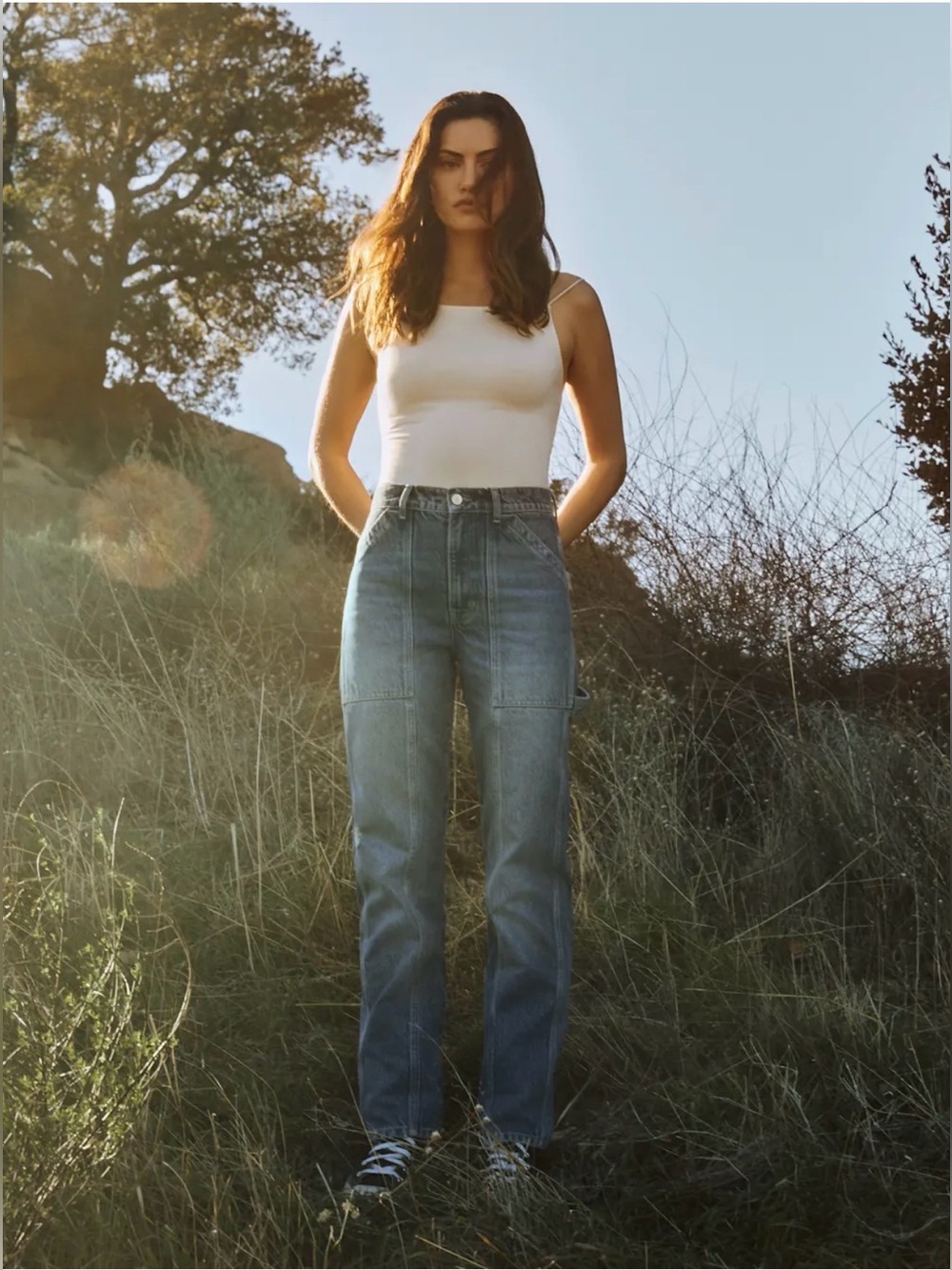 Reformation Kealy Carpenter High Rise Relaxed Jeans Size 23